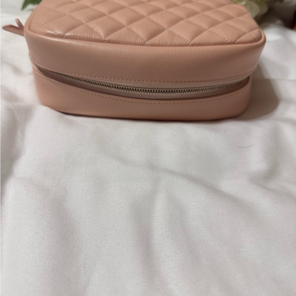New Chanel Matelasse Curvy Light Pink Travel Bag