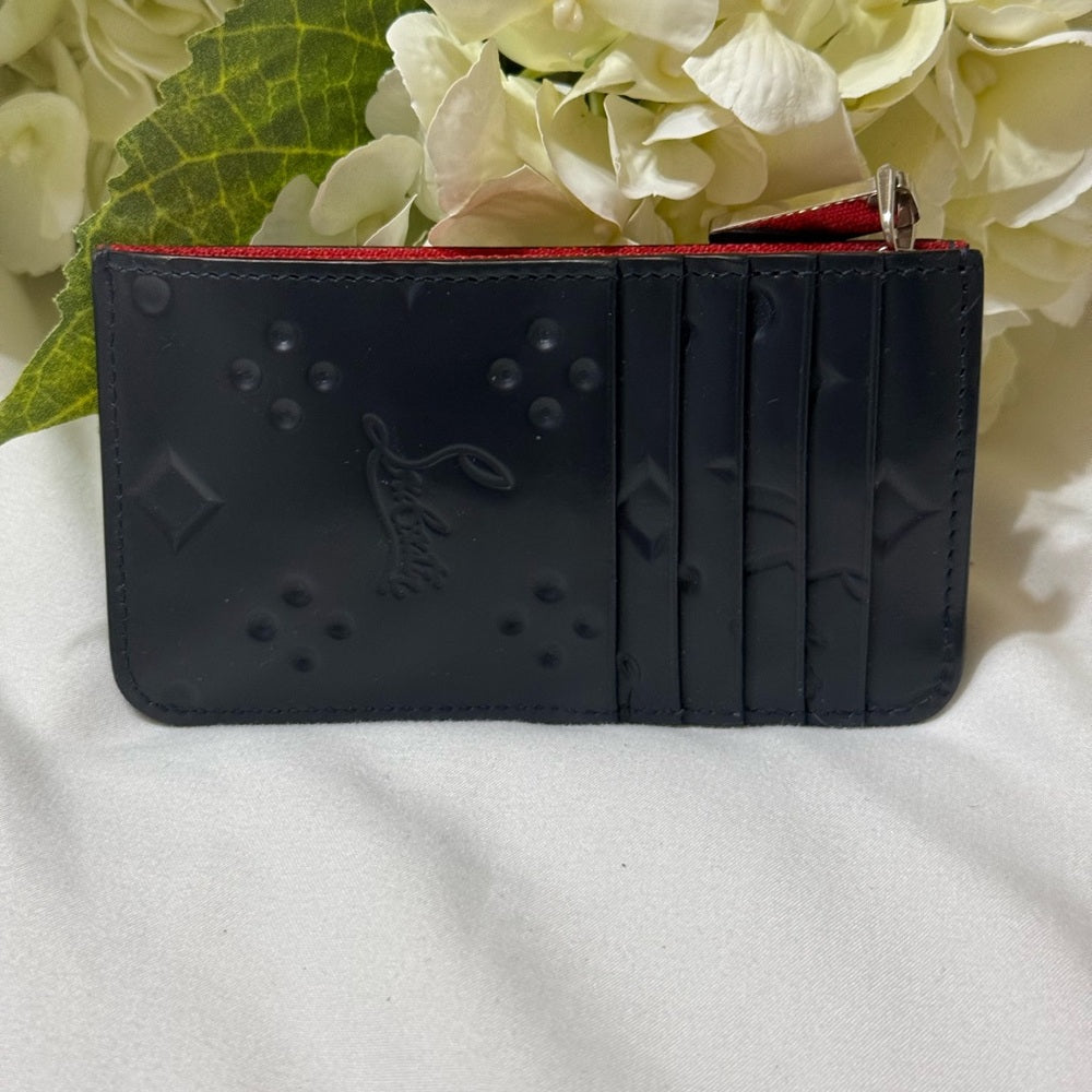 Christian Louboutin Black Leather Card Holder Wallet
