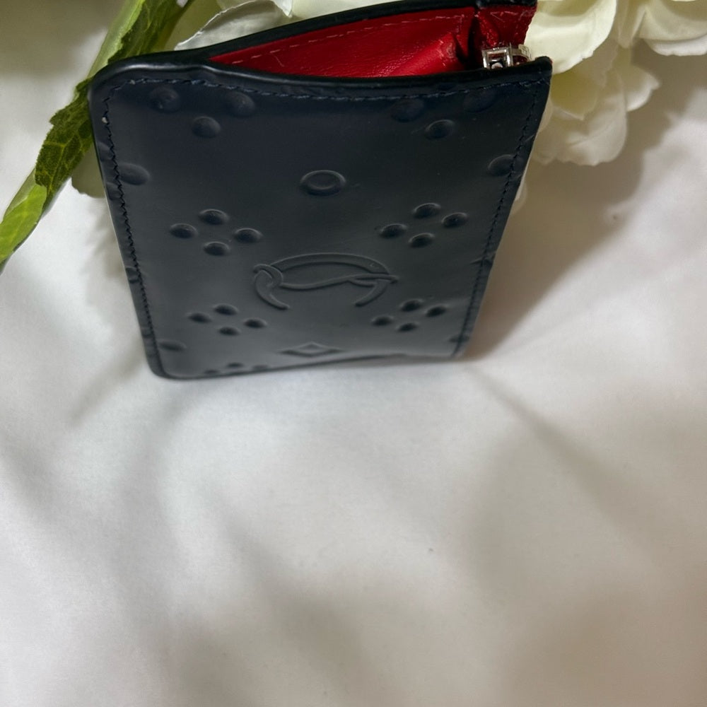 Christian Louboutin Black Leather Card Holder Wallet