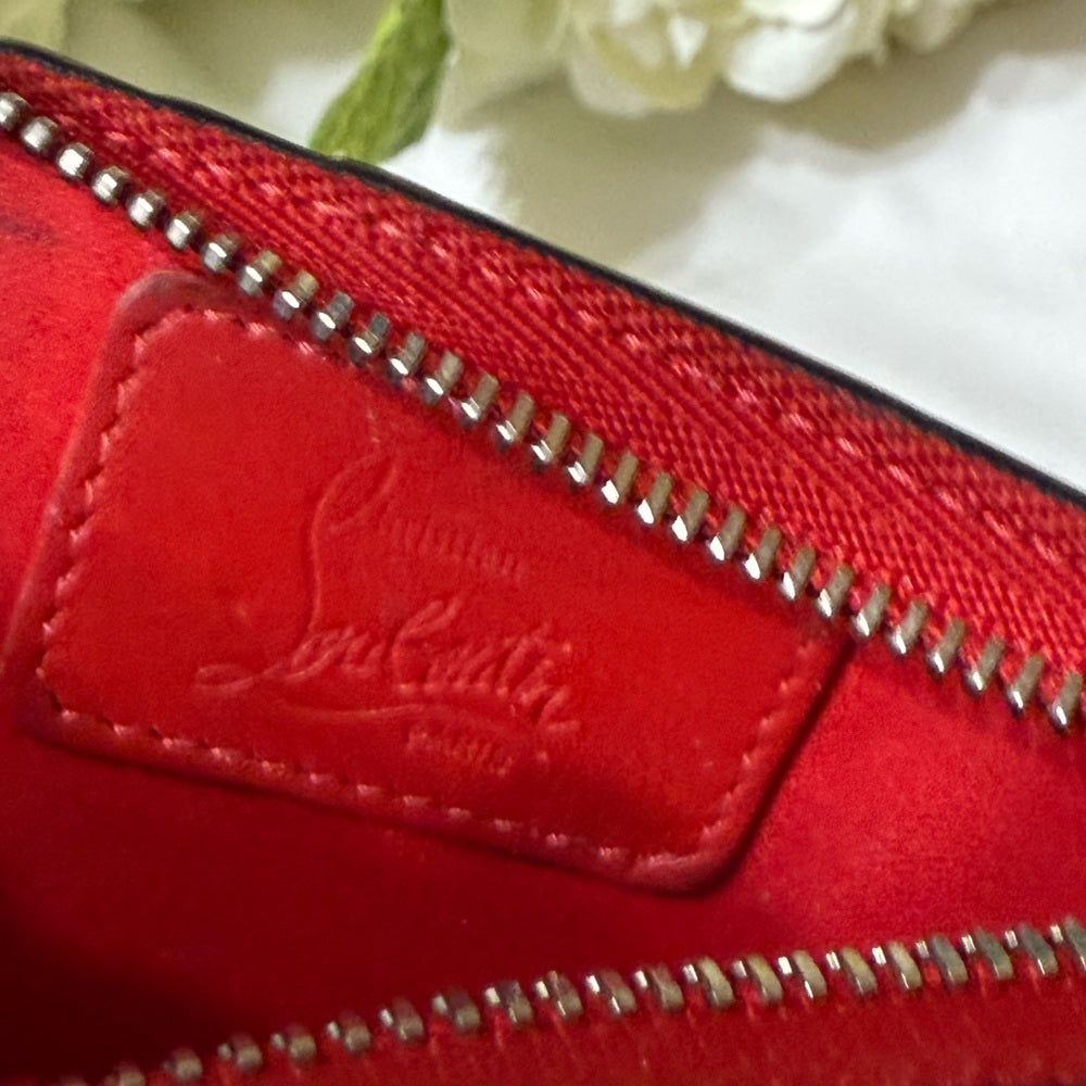 Christian Louboutin Black Leather Card Holder Wallet