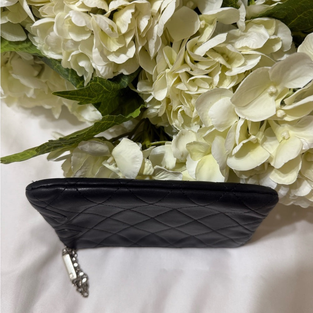 CHANEL Cambon CC Black Lambskin Pouch