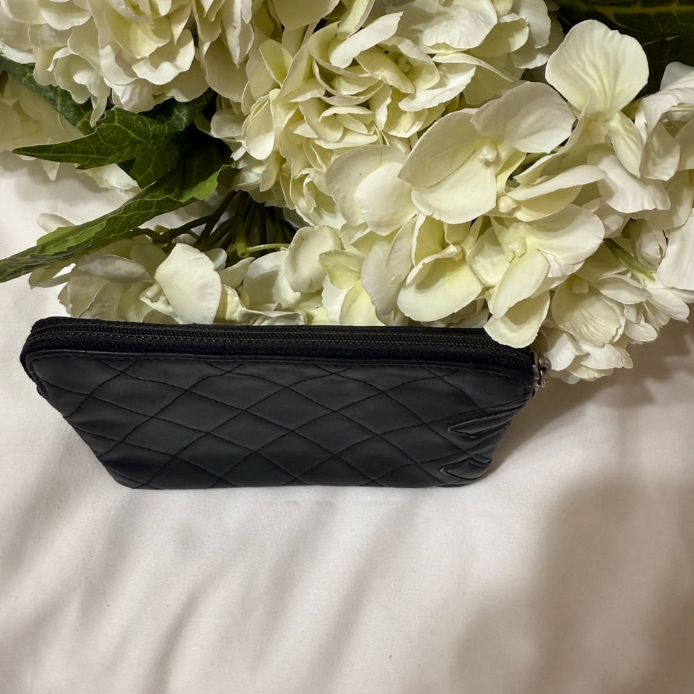 CHANEL Cambon CC Black Lambskin Pouch