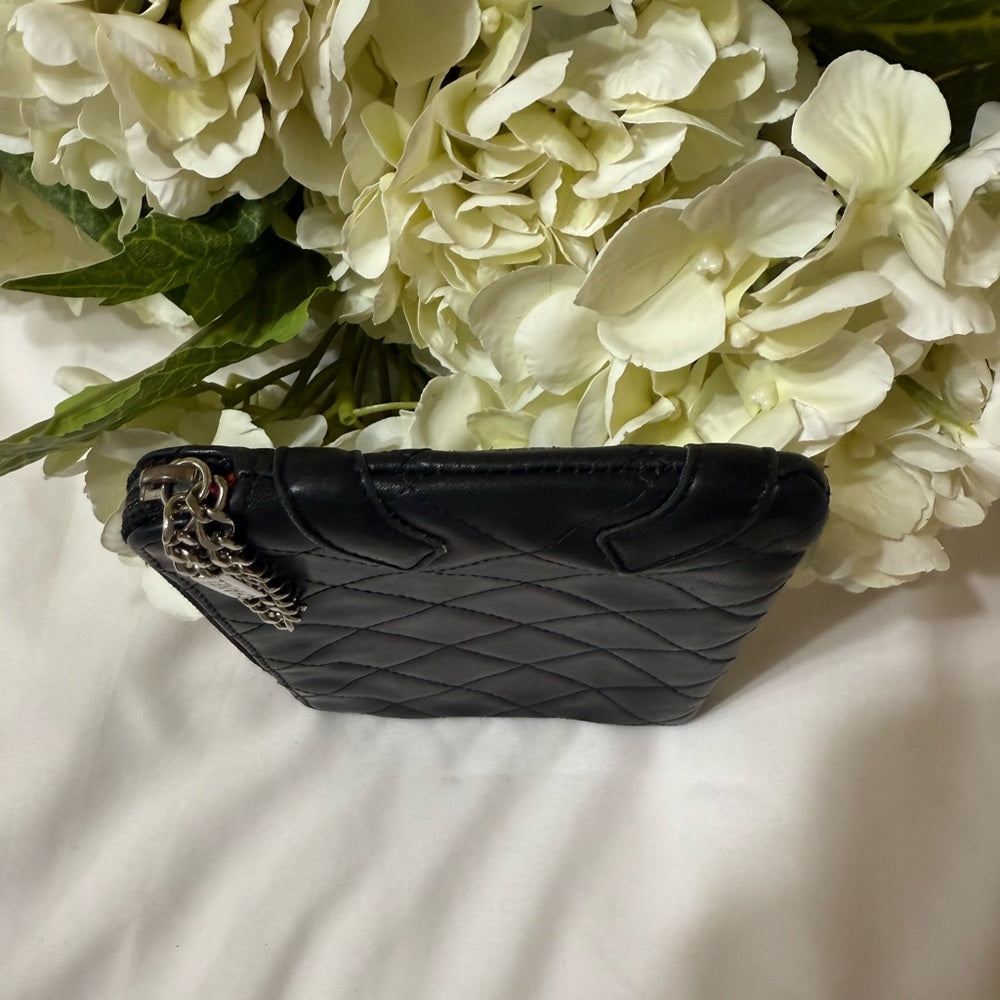 CHANEL Cambon CC Black Lambskin Pouch