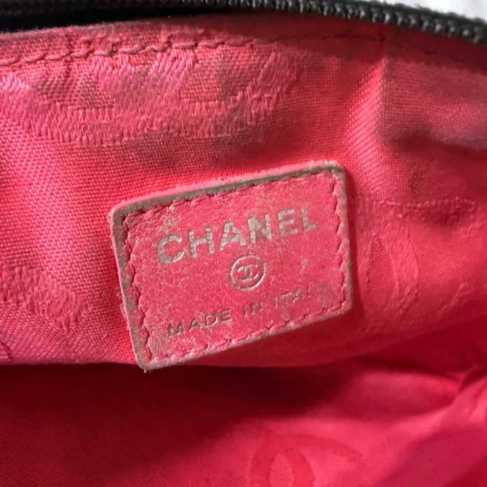CHANEL Cambon CC Black Lambskin Pouch