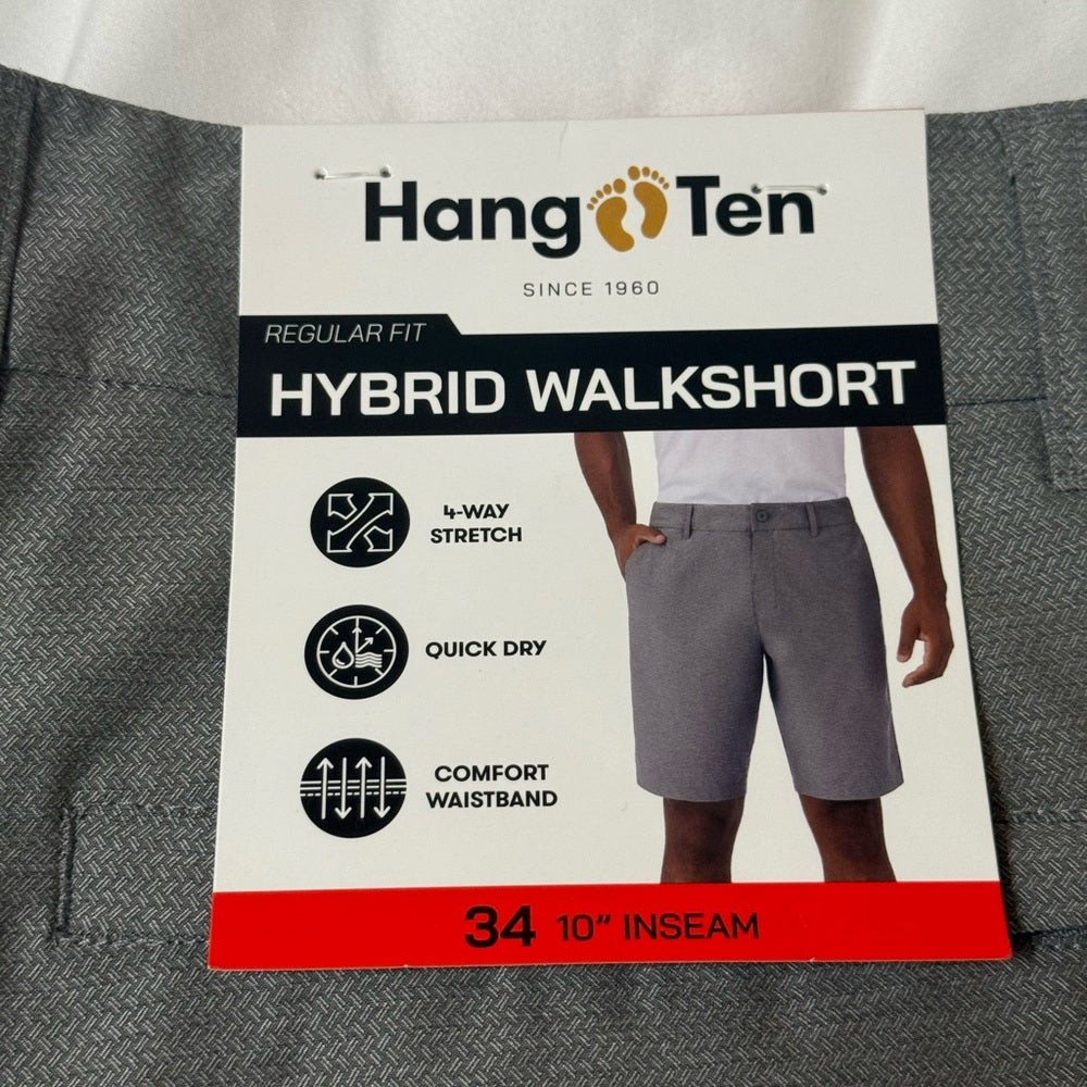 Men's Hang 10 Hybrid Gray Shorts