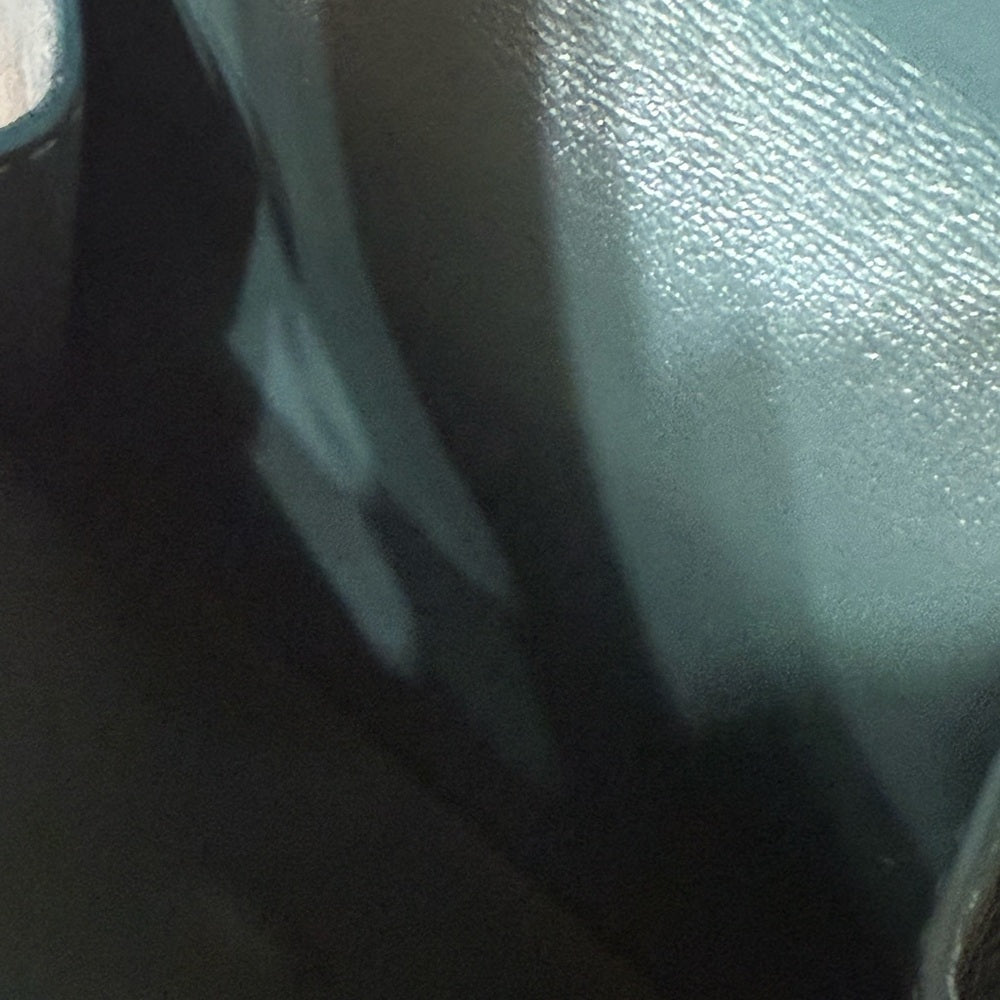 Celine Teal Triomphe Leather Trifold Wallet