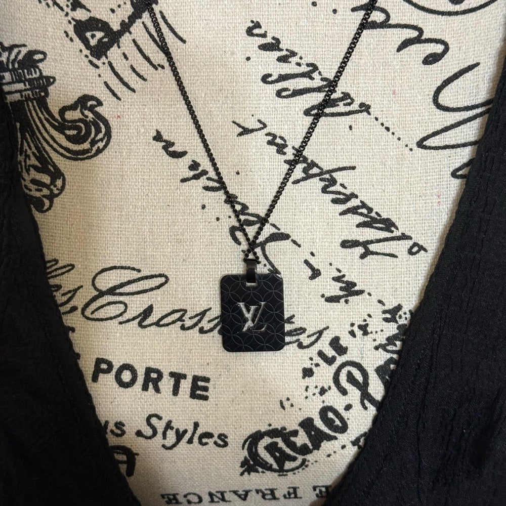 Louis Vuitton Champs Elysees PM Necklace Black On Black