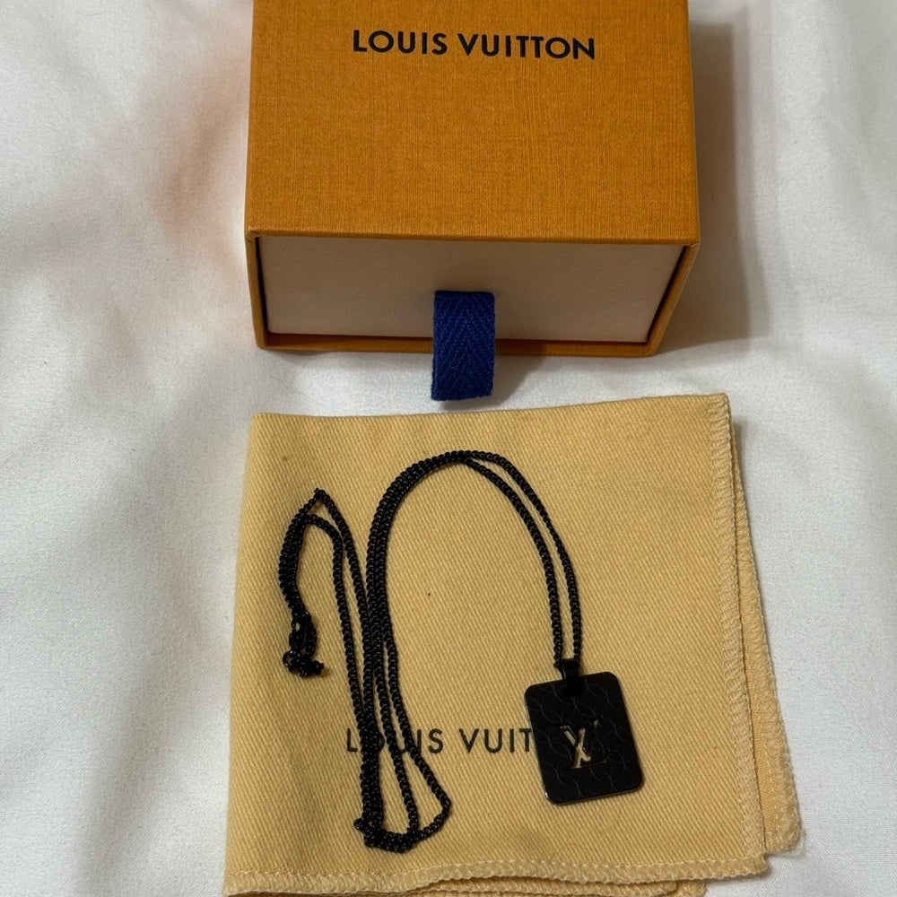 Louis Vuitton Champs Elysees PM Necklace Black On Black