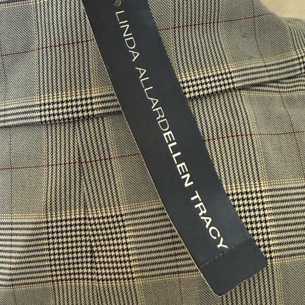 New Linda Allard Ellen Tracy Gray Plaid Blazer The Black Room