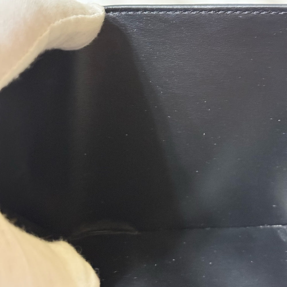 Celine Black Calfskin Triomphe Trifold Wallet