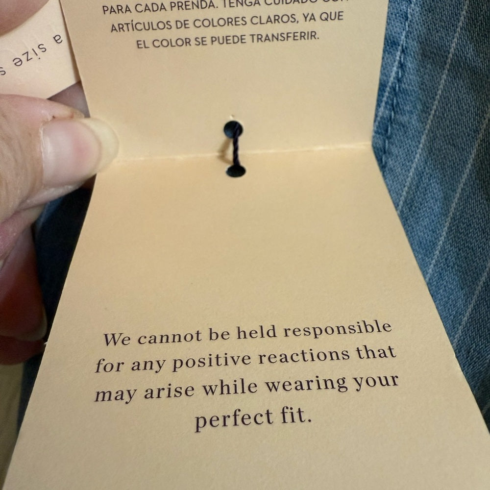 New NYDJ Light Blue Striped Flare Jeans