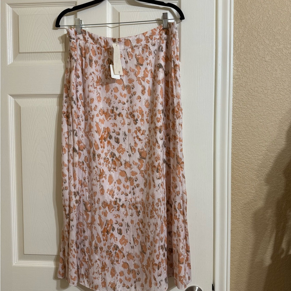 New Mystree Peach and White A-Line Skirt