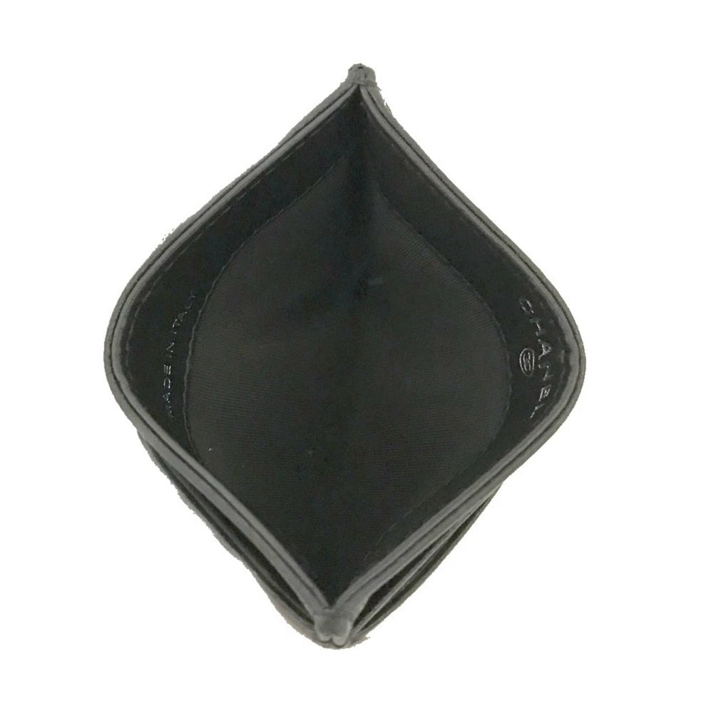 Chanel Camelia Black Card Holder