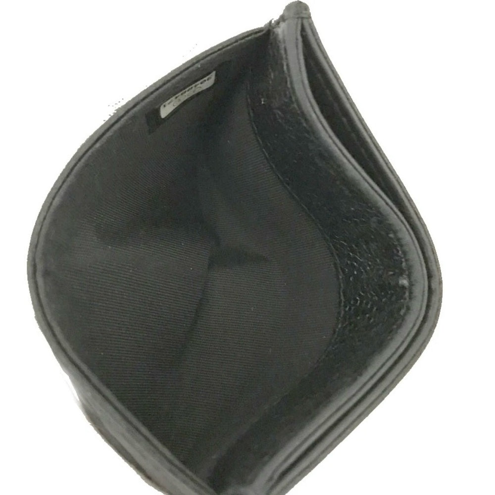 Chanel Camelia Black Card Holder