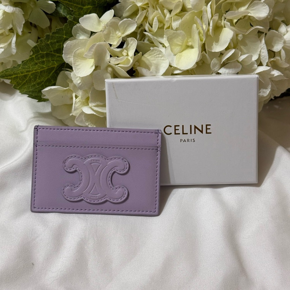 Celine Lavender Triomphe Card Holder