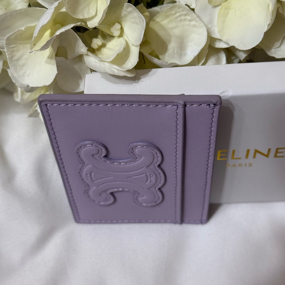 Celine Lavender Triomphe Card Holder
