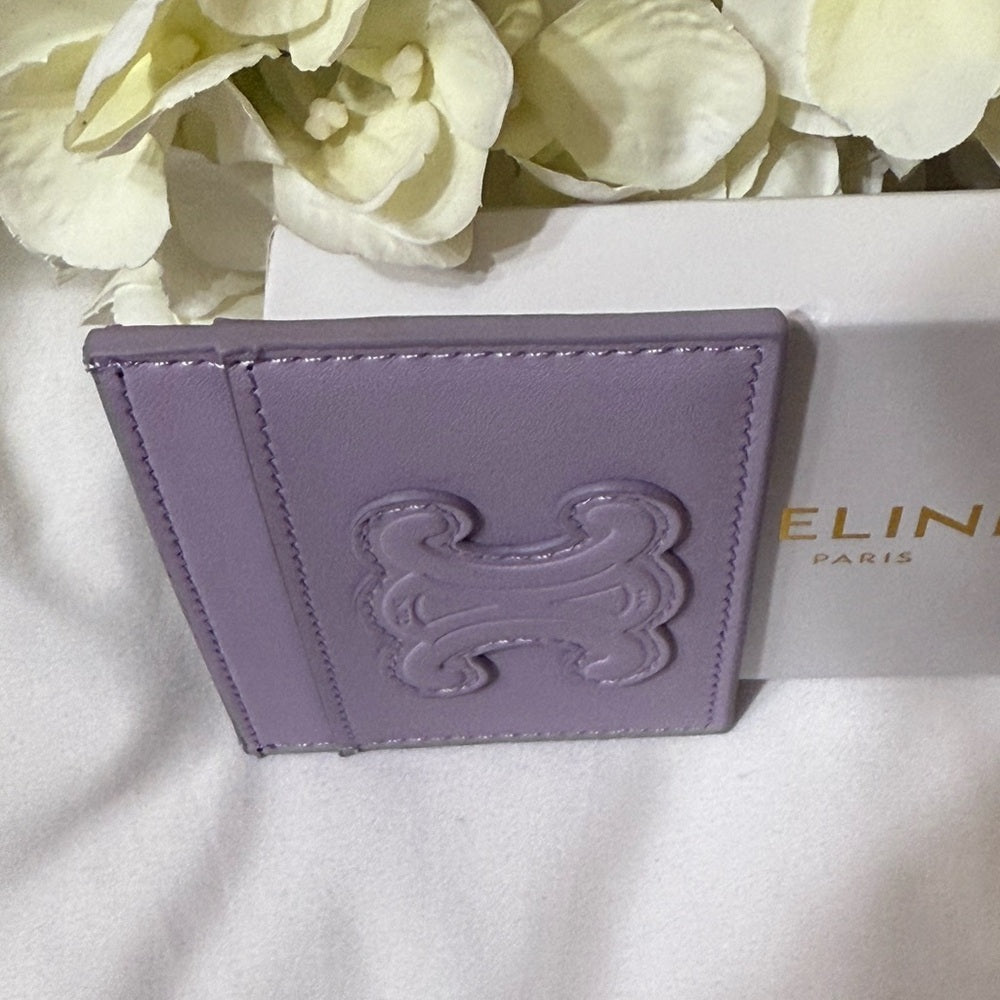 Celine Lavender Triomphe Card Holder