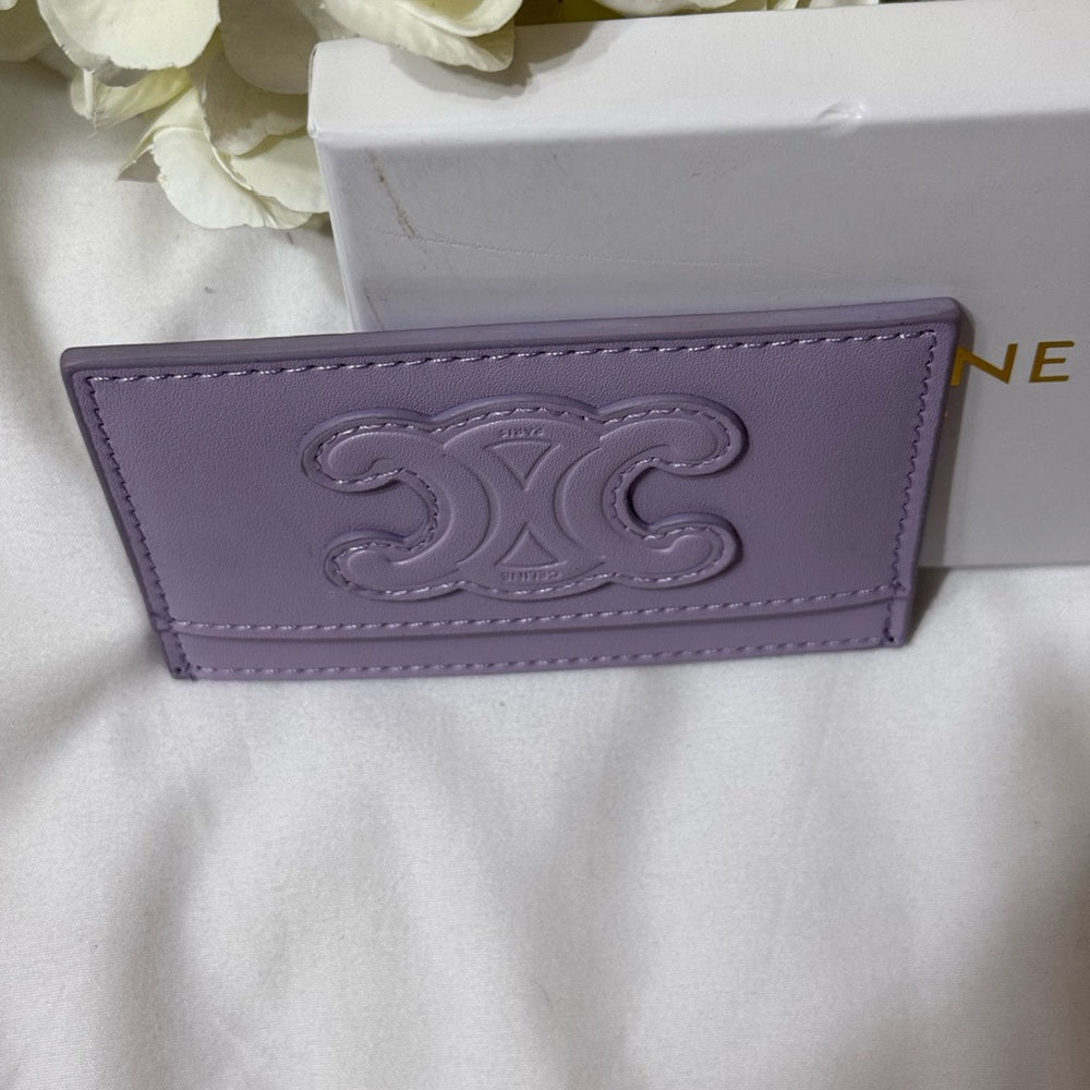 Celine Lavender Triomphe Card Holder