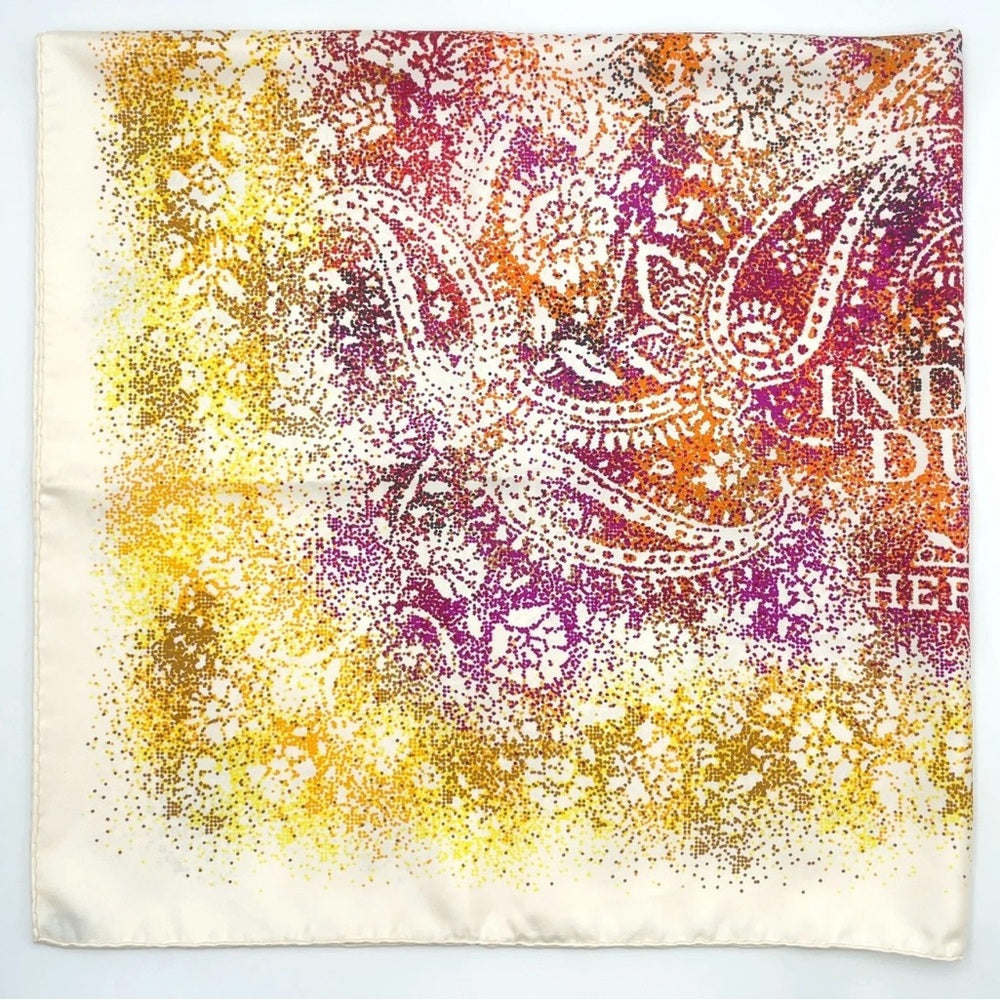 Pristine Hermès Indian Dust Scarf 90 Benoit Pierre Emery