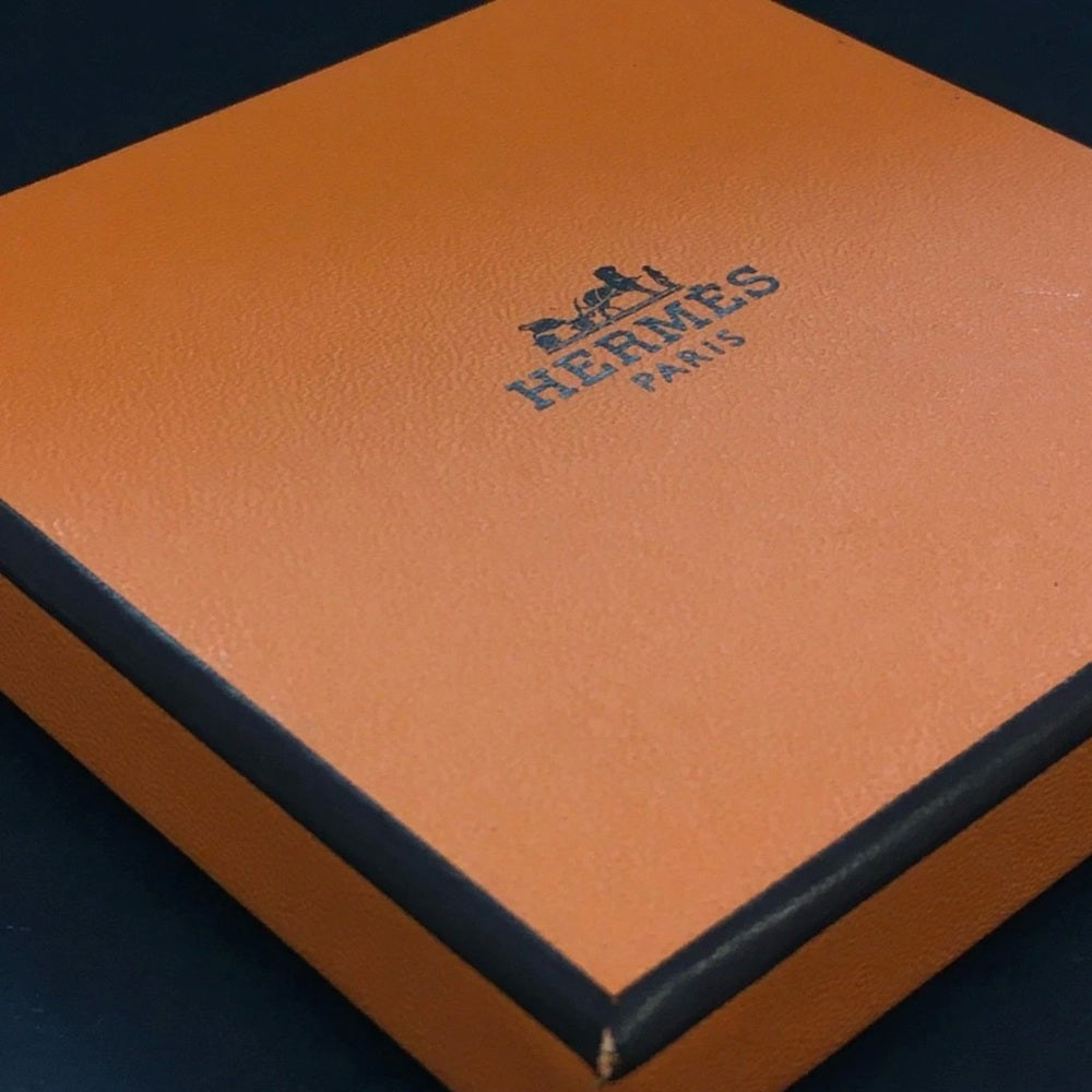 New Hermes Glenan Black Braided Leather Bracelet Silver