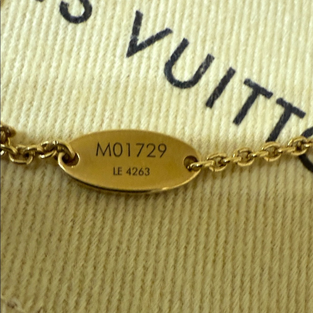 Louis Vuitton Gold Twist Lock Necklace