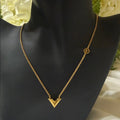 Louis Vuitton V Essential Pendant Necklace