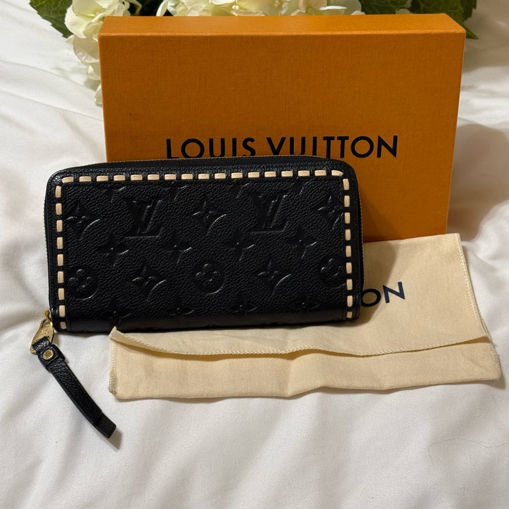 Louis Vuitton Black Empriente Stitch Leather Wallet