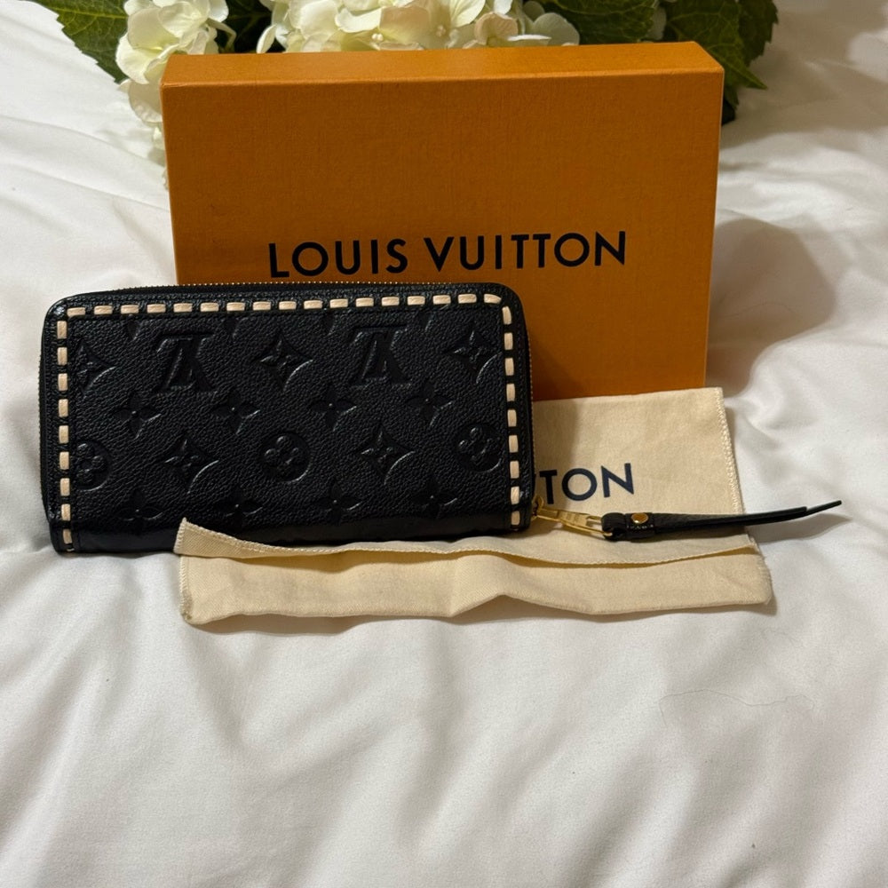 Louis Vuitton Black Empriente Stitch Leather Wallet