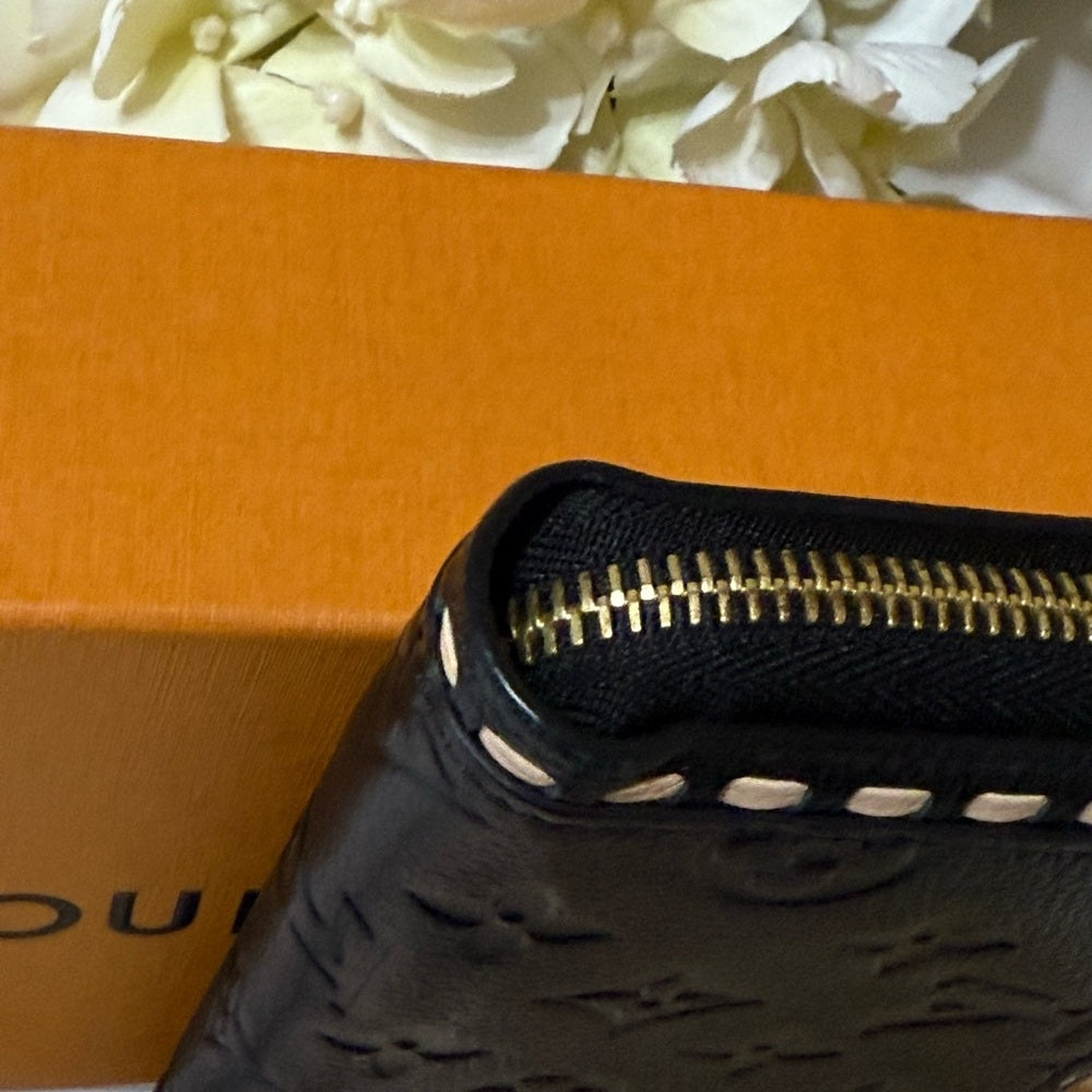 Louis Vuitton Black Empriente Stitch Leather Wallet