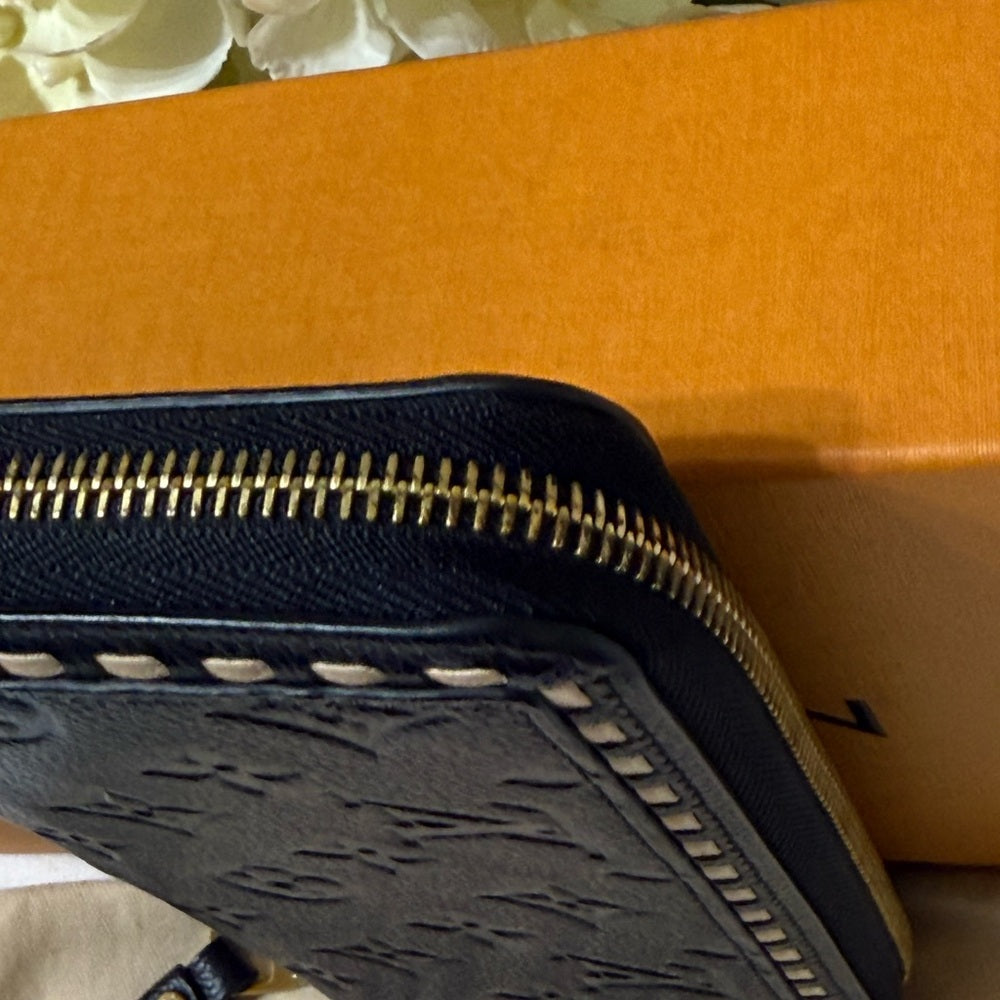 Louis Vuitton Black Empriente Stitch Leather Wallet