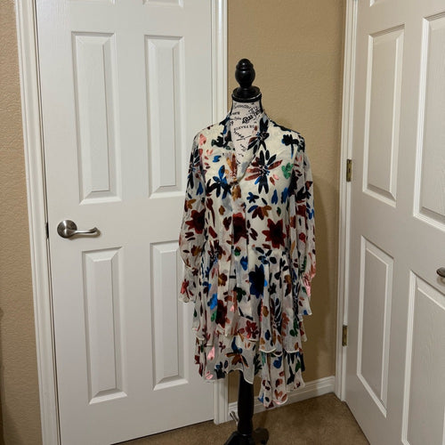 Alice + Olivia Multicolor Iridescent Floral Mini Dress XS