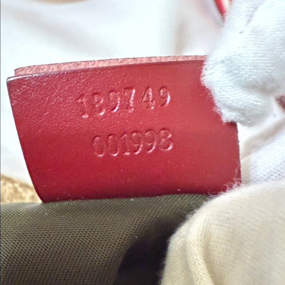 Gucci Beige and Burgundy Crossbody Bag