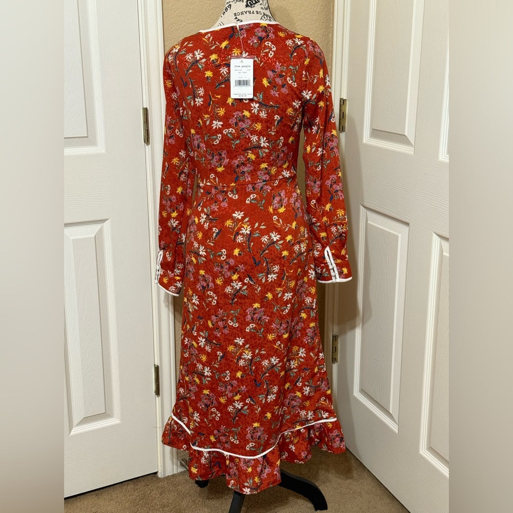 Free People Floral Wrap Dress