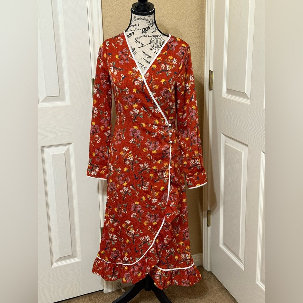 Free People Floral Wrap Dress