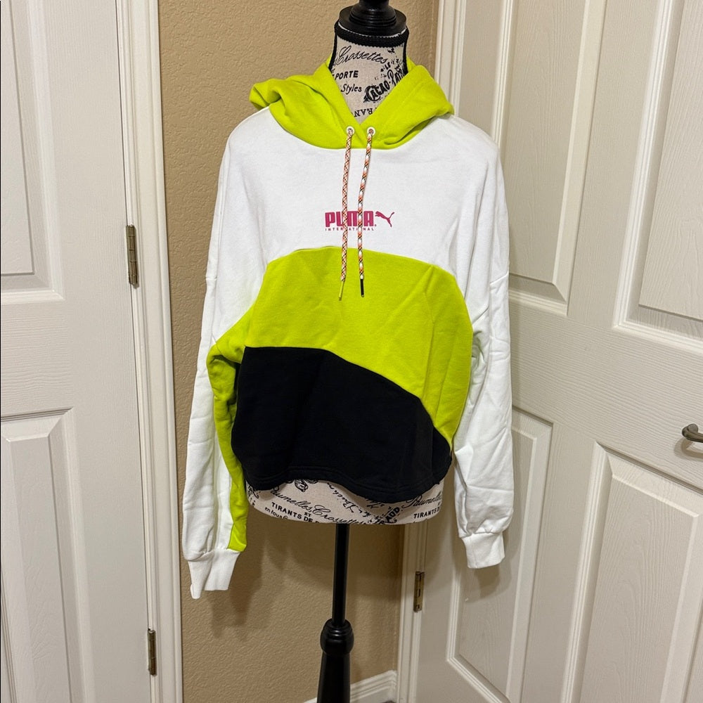 New XL Puma Neon Green and Black Hoodie