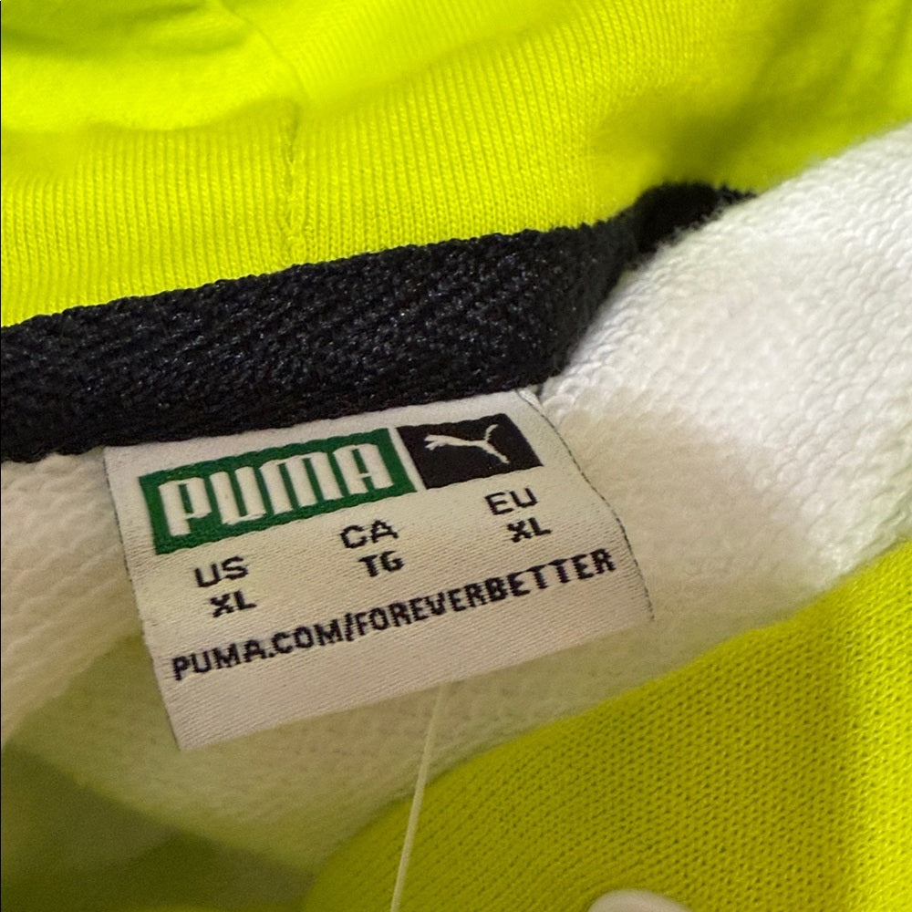 New XL Puma Neon Green and Black Hoodie