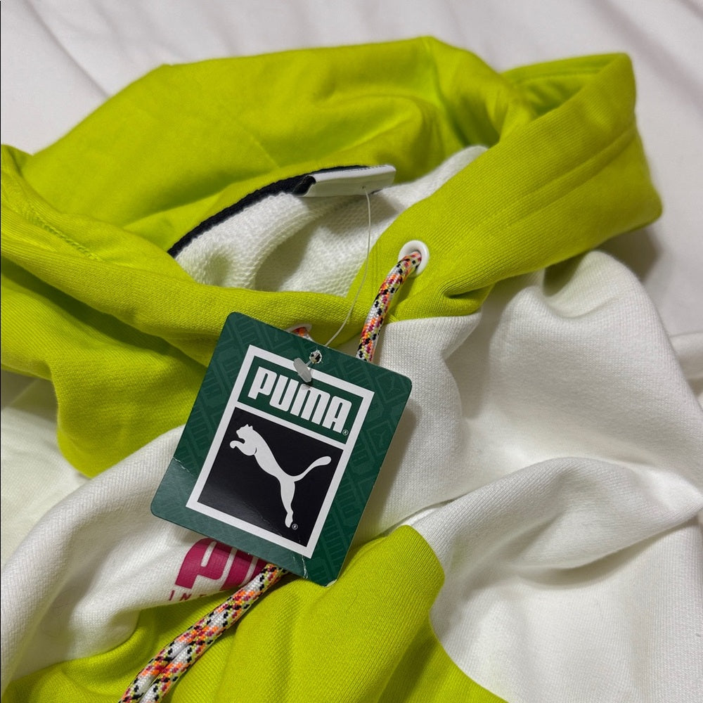 New XL Puma Neon Green and Black Hoodie