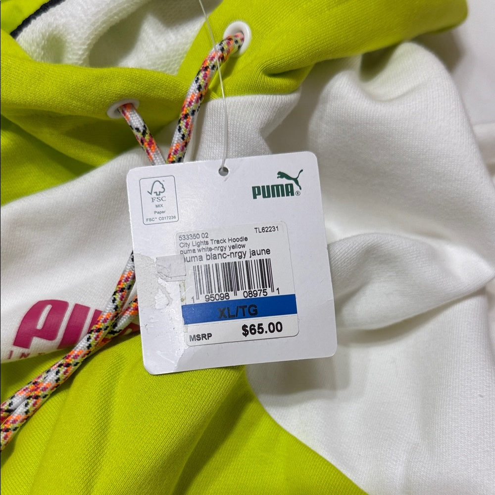 New XL Puma Neon Green and Black Hoodie