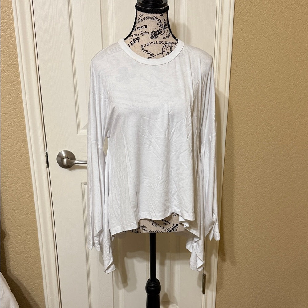 AMMA Chic White Long Sleeve Women's Top