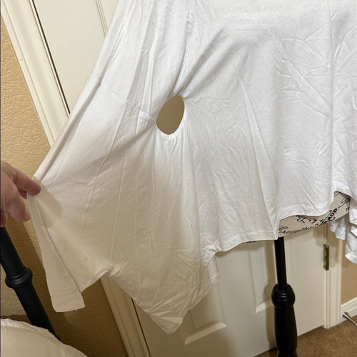 AMMA Chic White Long Sleeve Women's Top