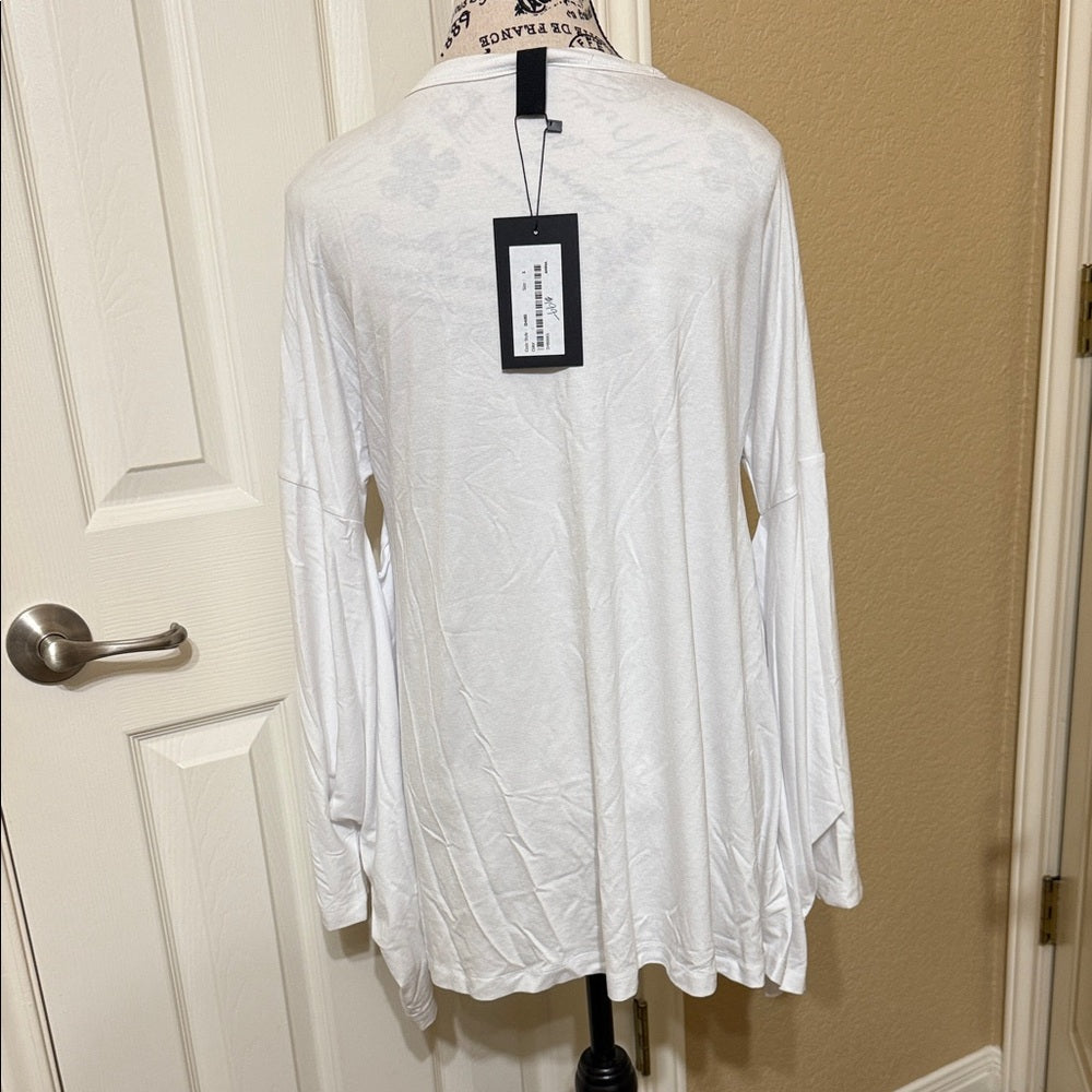 AMMA Chic White Long Sleeve Women's Top