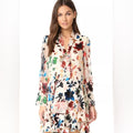 Alice + Olivia Multicolor Iridescent Floral Mini Dress XS