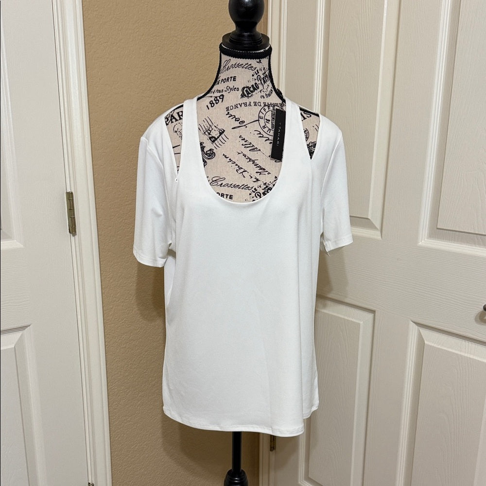 New T Tahari White Women's Tank Top