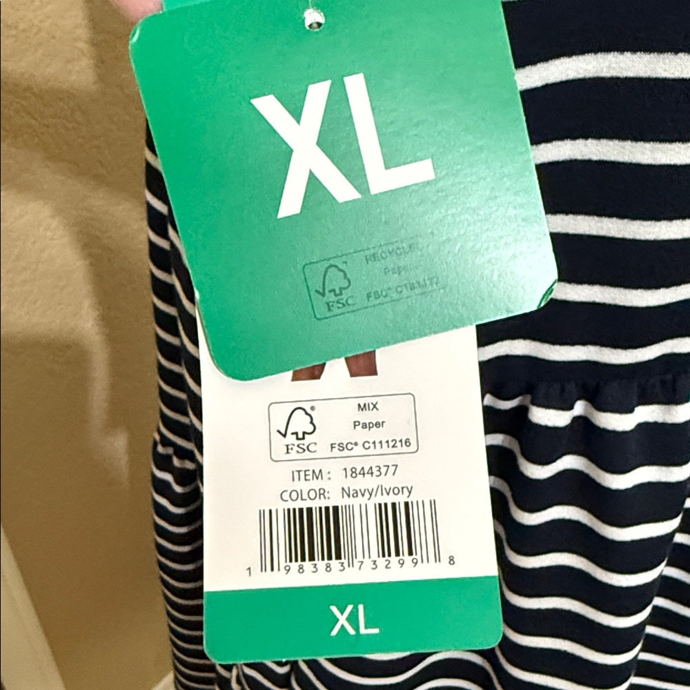 New Nautica Navy and White Striped Dress