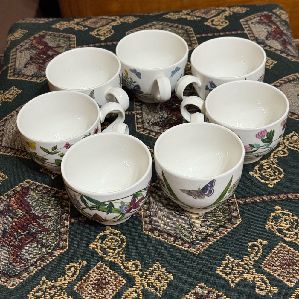 Portmeirion Botanical Garden 7 Cups and 8 Saucers