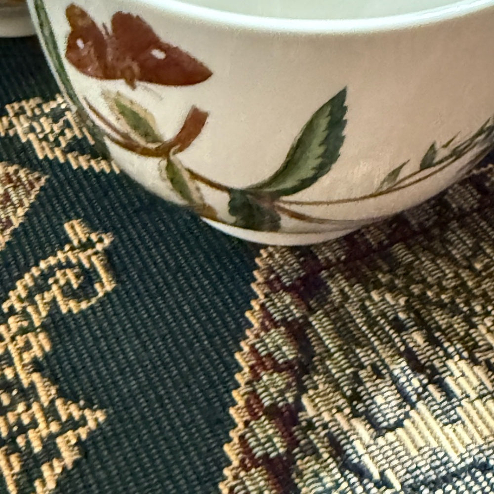 Portmeirion Botanical Garden 7 Cups and 8 Saucers