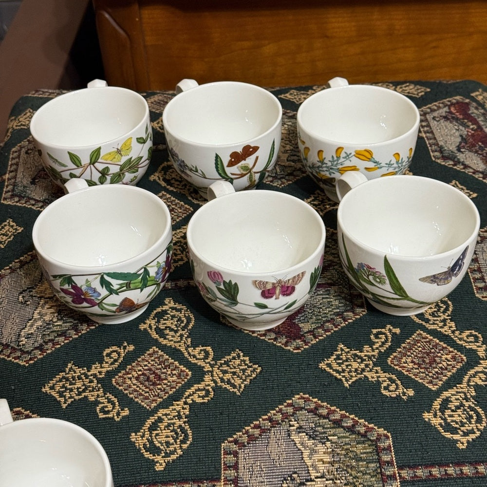 Portmeirion Botanical Garden 7 Cups and 8 Saucers