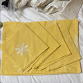 Set of 4 Yellow Floral Table Linens Set