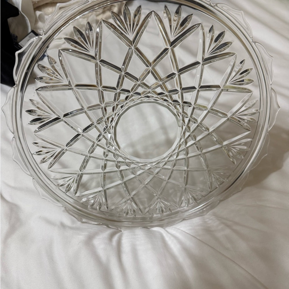 Elegant Clear Crystal Serving Platter