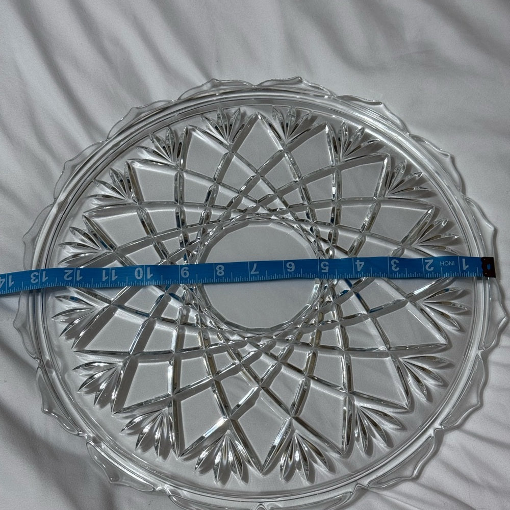 Elegant Clear Crystal Serving Platter